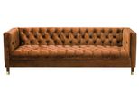 Divano Chesterfield Arancione Divani In Tessuto Divani Di Lusso Mobili 4 Posti 230Cm
