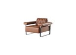 Poltrona Marrone 1 Posto Chesterfield Design Moderno Orignal Versatile