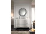 Set Cassettiera Specchio Console Di Lusso Cassettiere Camera Da Letto Sgabello Completo Legno