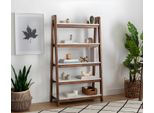 Libreria Marrone E Bianca Soggiorno Scaffali In Legno Di Design Mobili Di Pregio