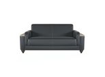 Divano 2 Posti Studio Design Moderno Nero Soggiorno Unicolore