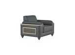 Poltrona Nero Unicolore Studio Soggiorno Stile Design Moderno