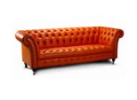 Divano Di Design 3 Posti Chesterfield Divano Imbottito Divani Design Divano Seduta Arancione