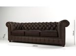 Divano Chesterfield Classico Divano 3 Posti Divani Tappezzeria Tre Posti Nuovo