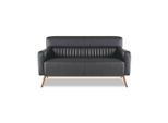 Divano 2 Posti Studio Soggiorno Nero Unicolore Design Moderno