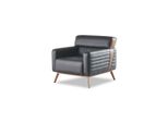 Poltrona Studio 1 Posto Nero Unicolore Design Moderno Soggiorno