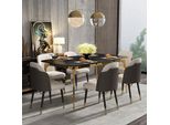 Gruppo Da Pranzo Di Design Set Tavolo Da Pranzo Tavolo 6X Sedie Poltrone Set Sala Da Pranzo Nuovo