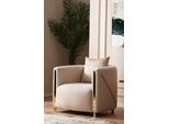 Poltrona Seduta Imbottita Design Divano Poltrona Relax Tessuto Salotto Lusso Soggiorno