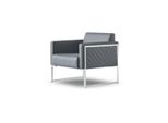 Poltrona Studio 1 Posto Grigio Monocromatico Design Moderno Soggiorno