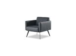 Poltrona Monocolore Nero Design Moderno Studio Soggiorno 1 Posto