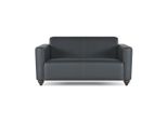Divano 2 Posti Nero Unicolore Design Moderno Studio Soggiorno
