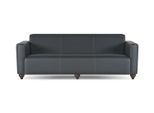 Divano 3 Posti Nero Unicolore Design Moderno Studio Soggiorno