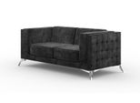Divano 2 Posti In Tessuto Divano Tessile Due Posti Design Moderno Sedile Imbottito Divani