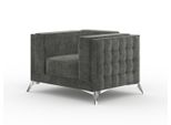 Poltrona Chesterfield 1 Posto Divano Tappezzeria Nuovo Divano Tessile Lusso