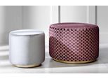 Gruppo Sgabello Seduta Sgabello Panca Pouf Velluto Sgabello Tessuto Legno Rotondo Set 2Pcs