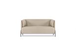 Divano 2 Posti Beige Unicolore Design Moderno Stile Studio Soggiorno