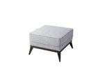 Sgabello Pouf Poliestere Soggiorno Seduta Tessuto Grigio Seduta Lusso Arredamento