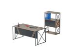 Set Di Studio Di Design Lussuosa Scrivania Per Ufficio Moderno Schedario