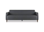 Divano In Pelle Divano A 3 Posti In Pelle Nera Legno Moderno Versatile Morbido