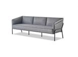 Divano In Pelle 3 Posti Grigio Divano Moderno Tre Posti In Pelle Tessile Acciaio Inox