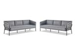 Divani In Pelle Tessile 3 Posti Grigio Acciaio Inox Divano Moderno In Pelle Set