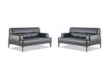 Set Di Divani Divani Moderni A 2 Posti Set Di Divani In Pelle Nera