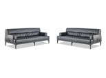 Divani Set Di Divani In Pelle Nero 3 Posti Divani In Pelle A Tre Posti Divano Moderno