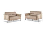 Set Di Divani Beige Divani In Pelle A 2 Posti Set Di Divani Moderni In Pelle Acciaio Inox