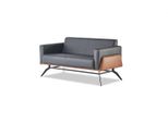 Divano Nero Marrone Divano A 2 Posti In Pelle Divano Moderno In Acciaio Inox Pelle Legno