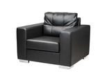 Poltrona Nera In Ecopelle Monoposto Salotto Relax Nuova 1 Posto