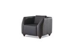 Poltrona Nero Poltrona Moderna Imbottitura In Pelle Cuscino 1 Posto Legno