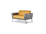 Divano 2 Posti Divano Giallo Grigio Pelle Divano Moderno Due Posti In Pelle Acciaio Inox