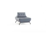 Poltrona In Pelle Acciaio Inox Bottoni Art DéCo Poltrona Chesterfield Grigio