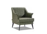 Poltrona 1 Posto Soggiorno Moderno Design Arredo Verde Lounge Club Pelle