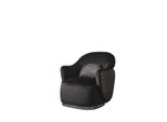 Poltrona 1 Posto Nera Design Soggiorno Moderno Elegante Rivestimento In Tessuto Nuovo