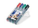 Staedtler Lumocolor Permanent Marcatore Permanente Nero, Blu, Verde, Rosso 4 Pz