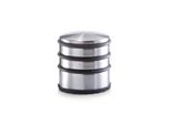 Fermaporta Zeller, Acciaio Inox 18/0, 6,5X7 Cm, Argento/Nero