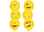 Palloncini Imoji 6 Pezzi Giallo - Taglia Unica