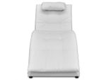 Vidaxl Chaise Longue Con Cuscino In Similcuoio Bianca