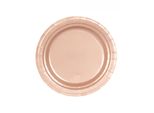 Set Di Piatti Di Carta Oro Rosa 23 Cm - Taglia Unica