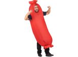 Costume Divertente Da Salsiccia Bockwurst Adulto Rosso - Taglia Unica