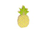 Ananas In Legno Decorazione Da Tavola Per Feste Estive Giallo-Verde 12 Cm - Taglia Unica
