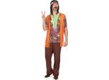 Costume Da Uomo Hippie Retrò, Colorato - M/L
