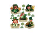 San Patrizio Immagini Decorative Decorazione Festa 8 Pezzi Colorati - Taglia Unica