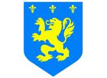 Decorazione Da Camera Stemma Medievale Blu-Giallo - Taglia Unica