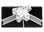 Fiocchi Di Organza Decorazione Natalizia 6 Pezzi Bianco 10Cm - Taglia Unica