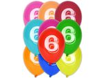 Palloncini Numero 6 Palloncini Compleanno Anniversario 6 Anni 8 Pezzi Colorati -