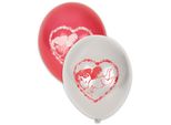Palloncini Angelo Amore San Valentino Decorazione 10 Pezzi Rosso E Bianco - Taglia Unica