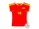 Decorazione Da Parete Maglia Spagna Calcio Rosso-Giallo - Taglia Unica