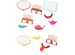 Set Di Accessori Per Photobooth - Compleanno 12 Pezzi Colorati - Taglia Unica